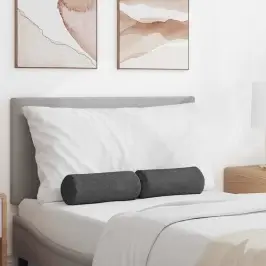 Spilveni 2 Pcs Tumši Pelēks Ø 15 X 40 Cm Korduroja Audums Vidaxl