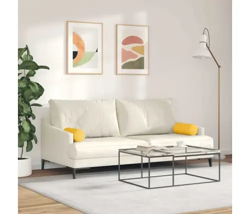 Spilveni 2 Pcs Gaiši Dzeltena Ø 15 X 40 Cm Korduroja Audums Vidaxl