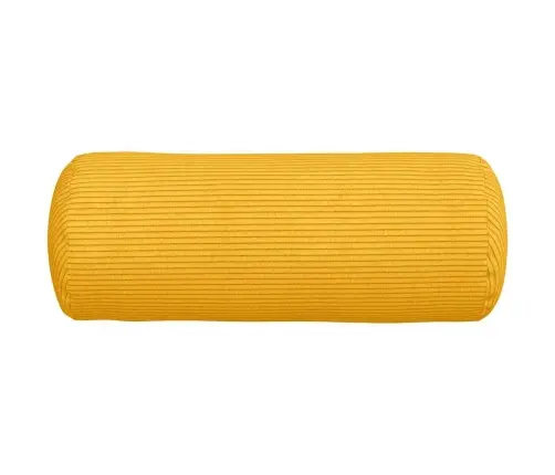 Spilveni 2 Pcs Gaiši Dzeltena Ø 15 X 40 Cm Korduroja Audums Vidaxl