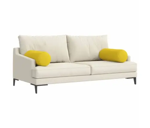 Spilveni 2 Pcs Gaiši Dzeltena Ø 25 X 70 Cm Audums Vidaxl