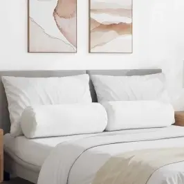 Spilveni 2 Pcs Balts Ø 25 X 70 Cm Audums Vidaxl