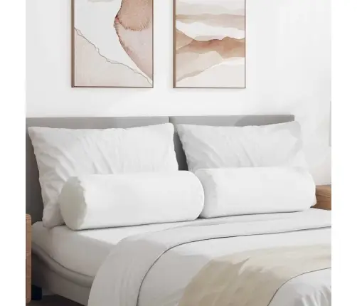 Padjad 2 Pcs Valge Ø 25 X 70 Cm Kangas