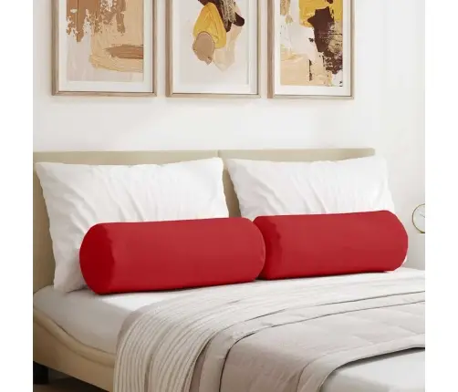 Padjad 2 Pcs Punane Ø 25 X 70 Cm Kangas