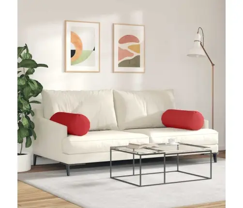 Padjad 2 Pcs Punane Ø 25 X 70 Cm Kangas