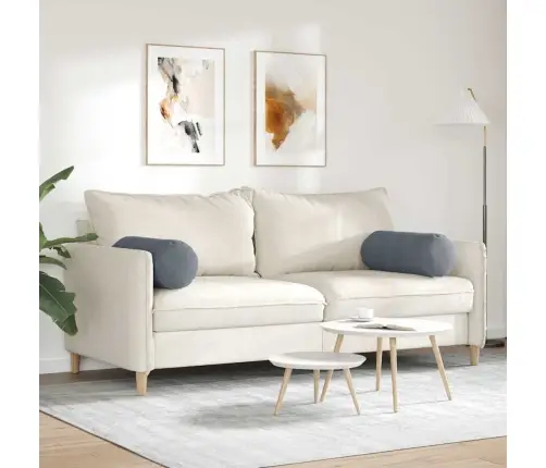 Spilveni 2 Pcs Tumši Pelēks Ø 25 X 70 Cm Korduroja Audums Vidaxl