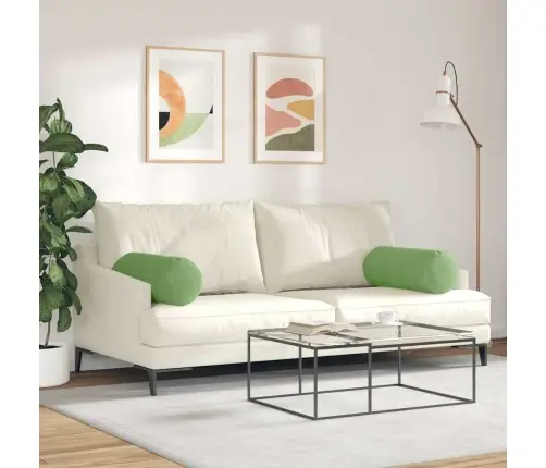 Spilveni 2 Pcs Gaiši Zaļa Ø 25 X 70 Cm Korduroja Audums Vidaxl