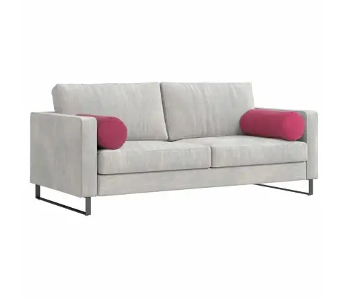 Pagalvės 2 Pcs Vyno Raudona Ø 25 X 70 Cm Kordūrinis Audinys