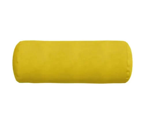 Spilveni 2 Pcs Dzeltena Ø 25 X 70 Cm Korduroja Audums Vidaxl