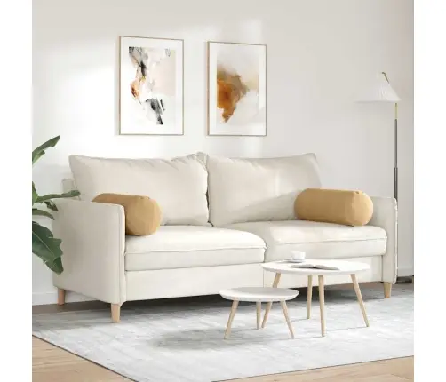 Spilveni 2 Pcs Brūna Ø 25 X 70 Cm Korduroja Audums Vidaxl