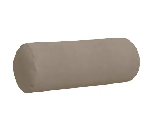 Spilveni 2 Pcs Pelēkbrūna Ø 25 X 70 Cm Mikrofibra Vidaxl