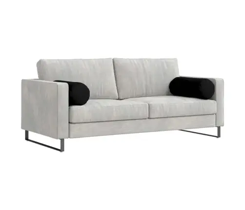 Spilveni 2 Pcs Melna Ø 25 X 70 Cm Mikrofibra Vidaxl