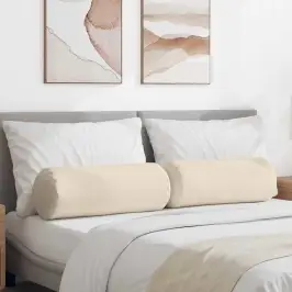 Spilveni 2 Pcs Bēša Ø 25 X 70 Cm Mikrofibra Vidaxl