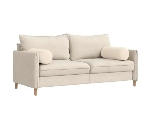 Spilveni 2 Pcs Bēša Ø 25 X 70 Cm Mikrofibra Vidaxl
