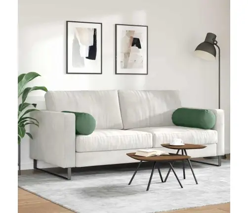 Spilveni 2 Pcs Tumši Zaļš Ø 25 X 70 Cm Korduroja Audums Vidaxl