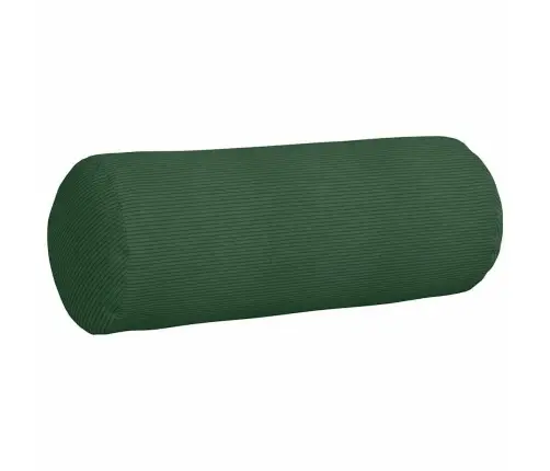 Spilveni 2 Pcs Tumši Zaļš Ø 25 X 70 Cm Korduroja Audums Vidaxl