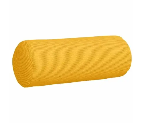 Spilveni 2 Pcs Gaiši Dzeltena Ø 25 X 70 Cm Korduroja Audums Vidaxl