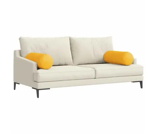 Spilveni 2 Pcs Gaiši Dzeltena Ø 25 X 70 Cm Korduroja Audums Vidaxl