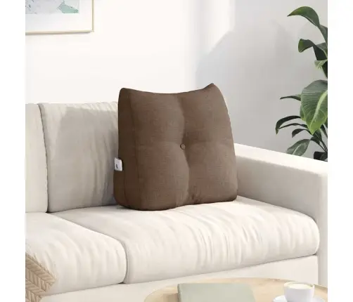 Atpakaļ Spilvens Brūna 45 X 24 X 50 Cm Audums Vidaxl