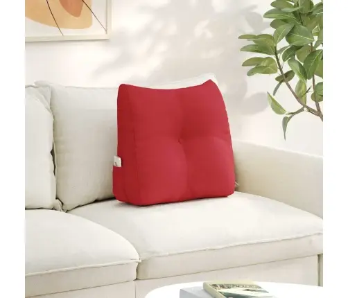 Atpakaļ Spilvens Sarkana 45 X 24 X 50 Cm Audums Vidaxl