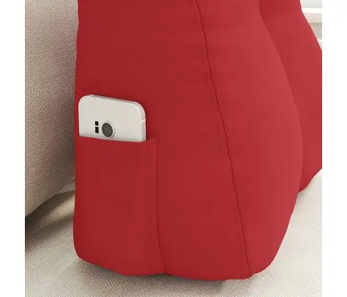 Atpakaļ Spilvens Sarkana 45 X 24 X 50 Cm Audums Vidaxl