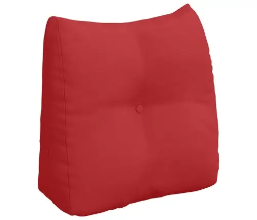 Atpakaļ Spilvens Sarkana 45 X 24 X 50 Cm Audums Vidaxl