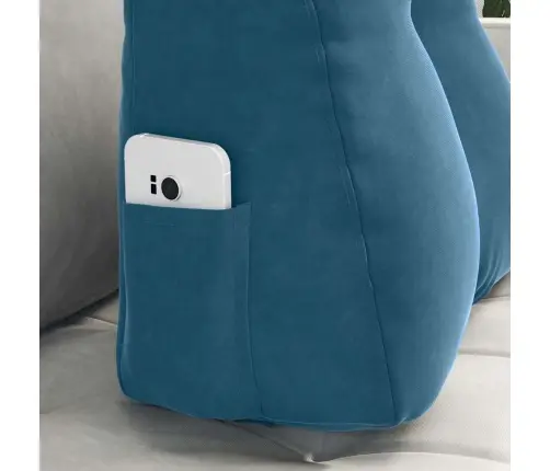 Seljatugi Padi Sinine 45 X 24 X 50 Cm Samet