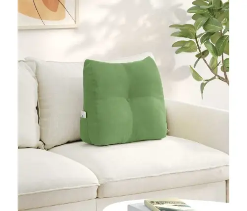 Atpakaļ Spilvens Gaiši Zaļa 45 X 24 X 50 Cm Samts Vidaxl