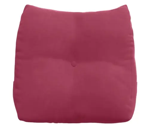 Atpakaļ Spilvens Vīna Sarkans 45 X 24 X 50 Cm Samts Vidaxl