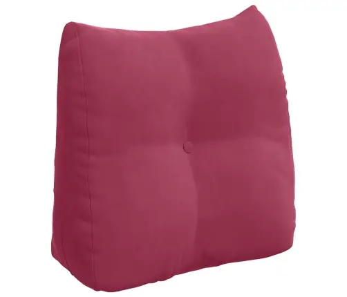 Atpakaļ Spilvens Vīna Sarkans 45 X 24 X 50 Cm Samts Vidaxl