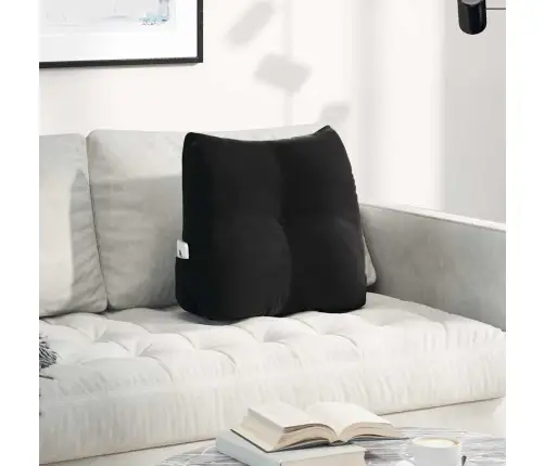 Seljatugi Padi Must 45 X 24 X 50 Cm Samet