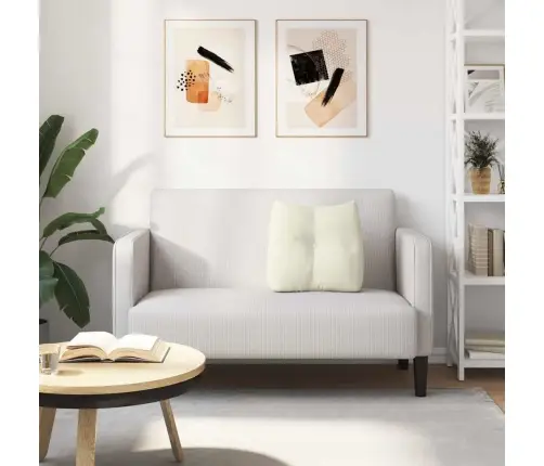 Atpakaļ Spilvens Krēmkrāsa 45 X 24 X 50 Cm Samts Vidaxl