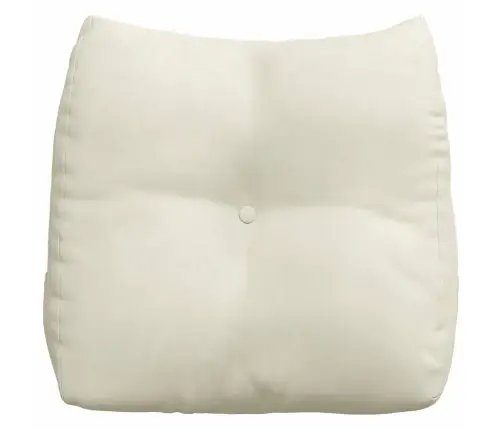 Atpakaļ Spilvens Krēmkrāsa 45 X 24 X 50 Cm Samts Vidaxl