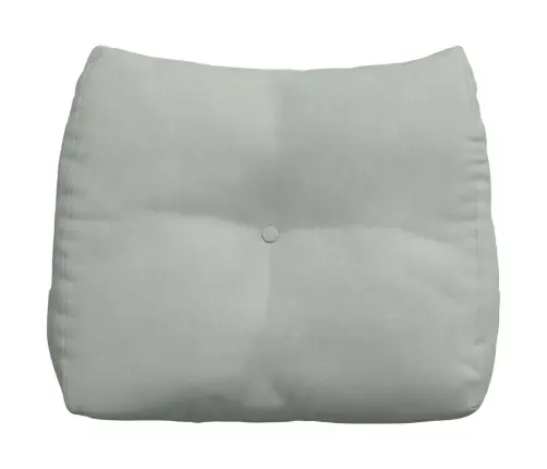 Atpakaļ Spilvens Gaiši Pelēks 60 X 24 X 50 Cm Samts Vidaxl