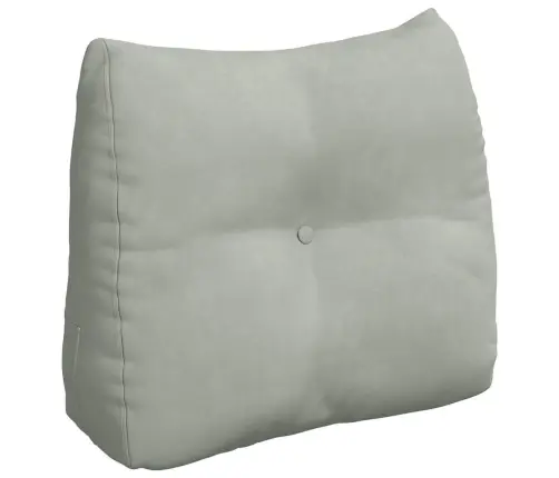 Atpakaļ Spilvens Gaiši Pelēks 60 X 24 X 50 Cm Samts Vidaxl