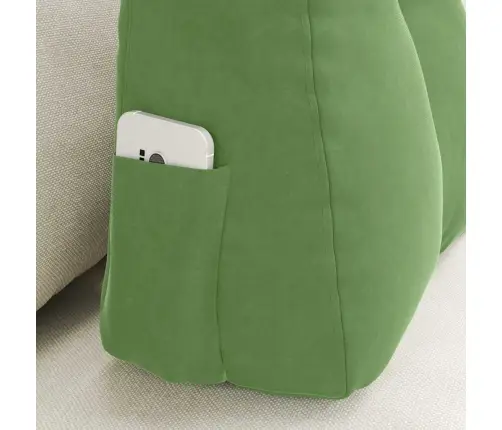 Atpakaļ Spilvens Gaiši Zaļa 60 X 24 X 50 Cm Samts Vidaxl