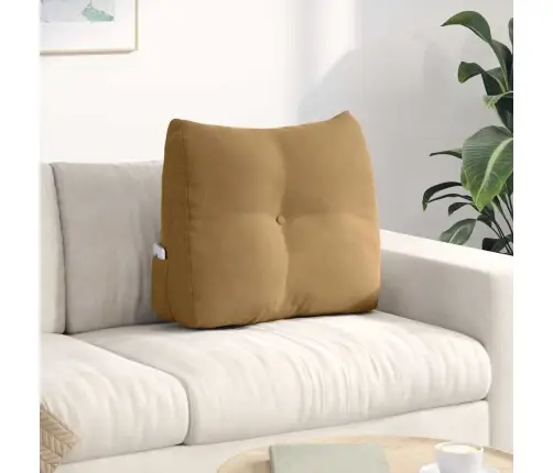 Atpakaļ Spilvens Brūna 60 X 24 X 50 Cm Samts Vidaxl