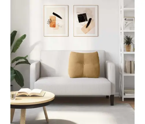 Atpakaļ Spilvens Brūna 60 X 24 X 50 Cm Samts Vidaxl