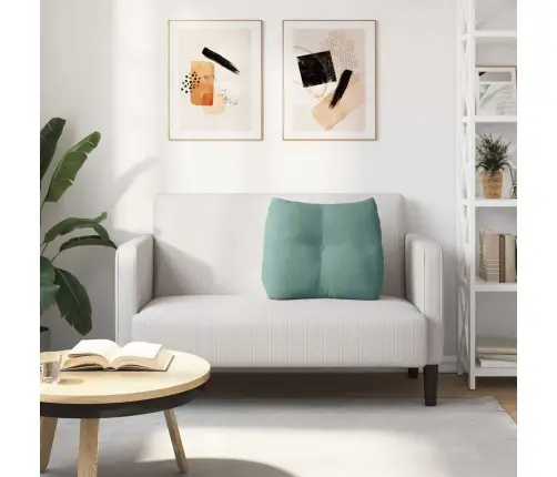 Atpakaļ Spilvens Jūras Zaļa 60 X 24 X 50 Cm Samts Vidaxl