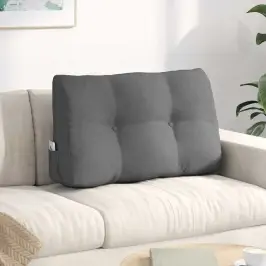 Atpakaļ Spilvens Tumši Pelēks 80 X 24 X 50 Cm Audums Vidaxl