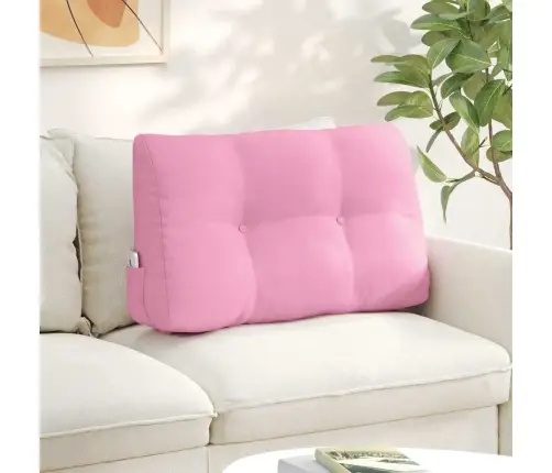 Atpakaļ Spilvens Rozā 80 X 24 X 50 Cm Audums Vidaxl