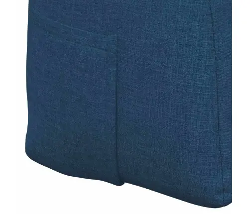 Atpakaļ Spilvens Zila 100 X 24 X 50 Cm Audums Vidaxl