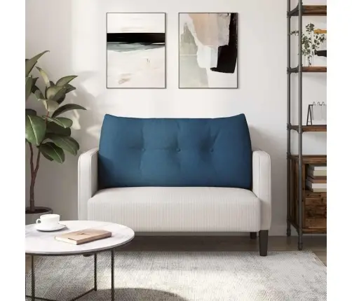 Atpakaļ Spilvens Zila 100 X 24 X 50 Cm Audums Vidaxl