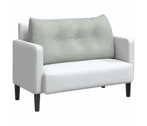 Atpakaļ Spilvens Gaiši Pelēks 100 X 24 X 50 Cm Samts Vidaxl