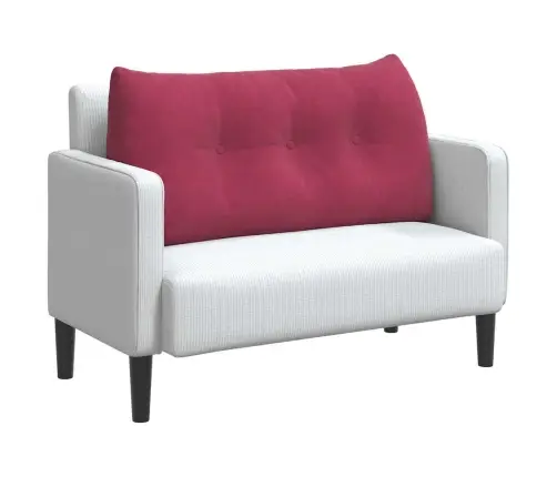 Atpakaļ Spilvens Vīna Sarkans 100 X 24 X 50 Cm Samts Vidaxl