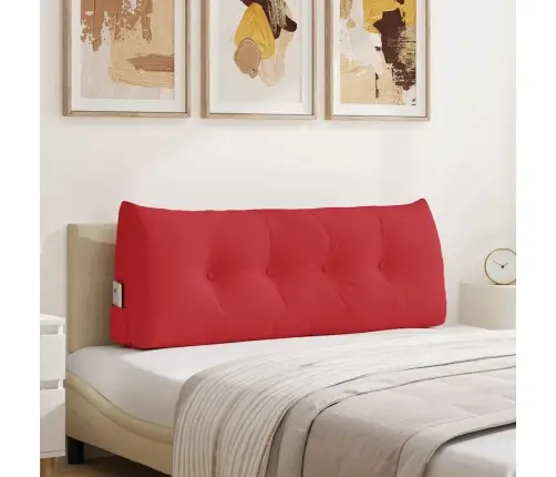 Atpakaļ Spilvens Sarkana 120 X 24 X 50 Cm Audums Vidaxl