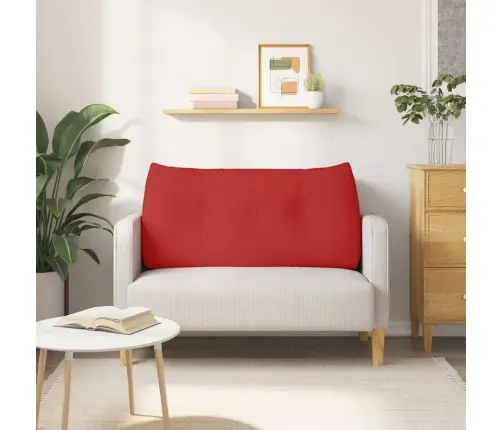 Atpakaļ Spilvens Sarkana 120 X 24 X 50 Cm Audums Vidaxl