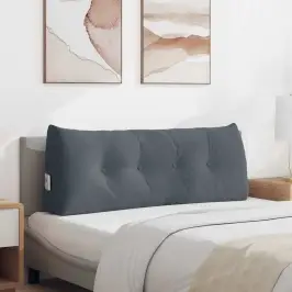 Atpakaļ Spilvens Tumši Pelēks 120 X 24 X 50 Cm Samts Vidaxl