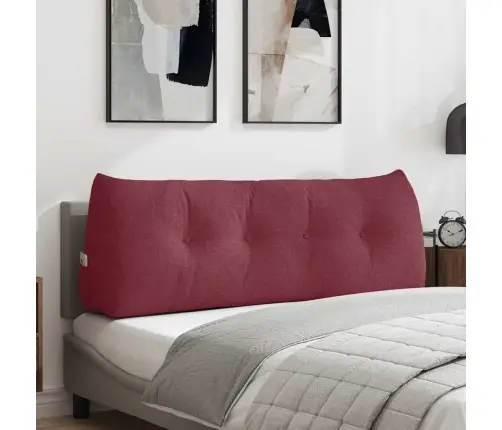 Atpakaļ Spilvens Vīna Sarkans 140 X 24 X 50 Cm Audums Vidaxl