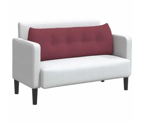 Atpakaļ Spilvens Vīna Sarkans 140 X 24 X 50 Cm Audums Vidaxl