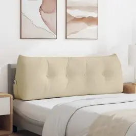 Atpakaļ Spilvens Krēmkrāsa 140 X 24 X 50 Cm Audums Vidaxl